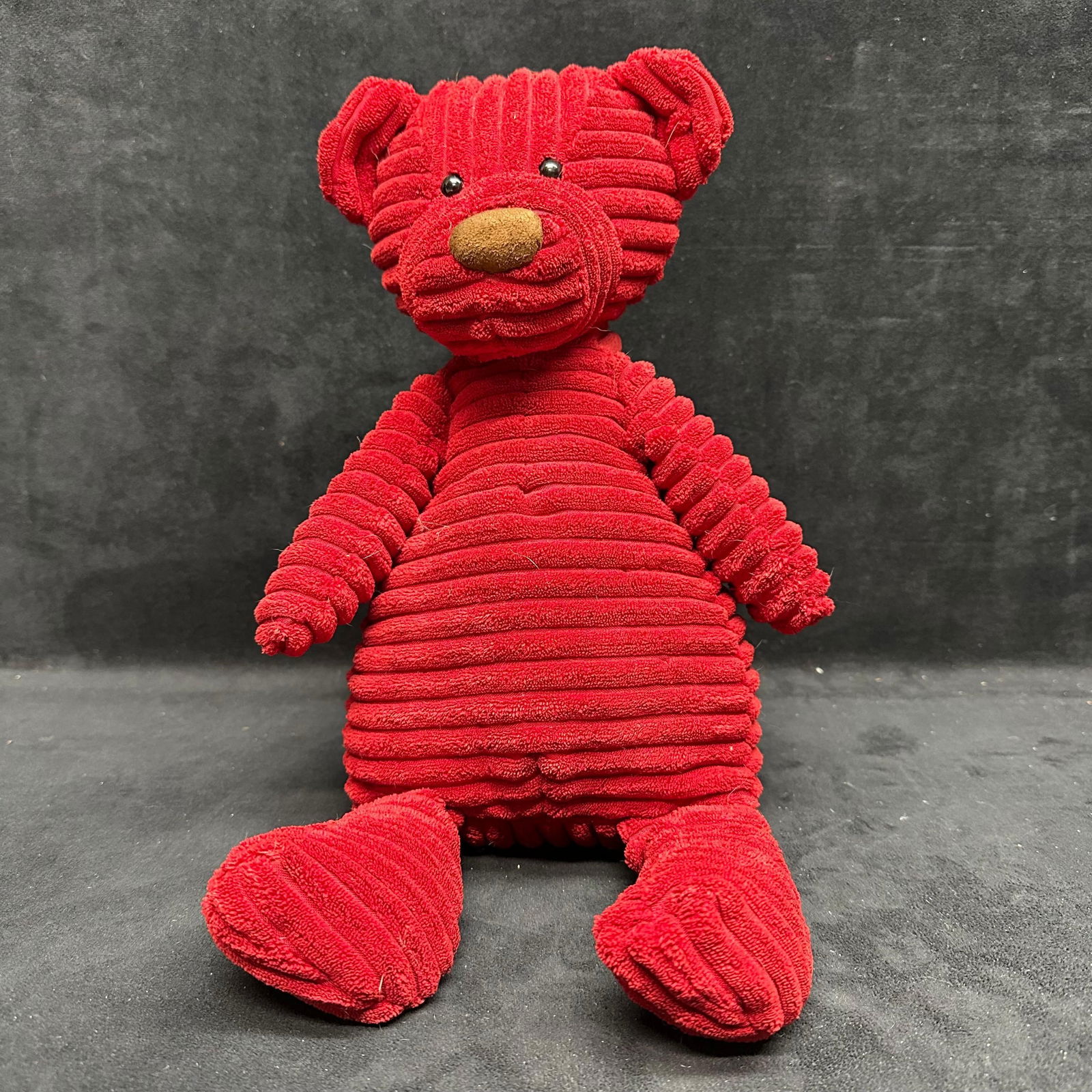 Jellycat London Cordy Roy Dark Red Teddy Bear Corduroy Plush (1 of 6)