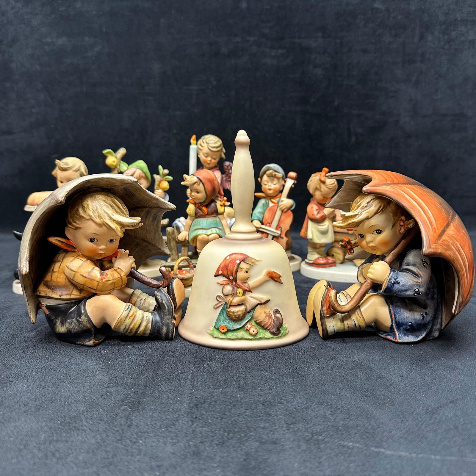 Goebel Hummel Figurine Collection 11 Figurines Umbrella Boy and Girl Nativity Instruments (1 of 15)