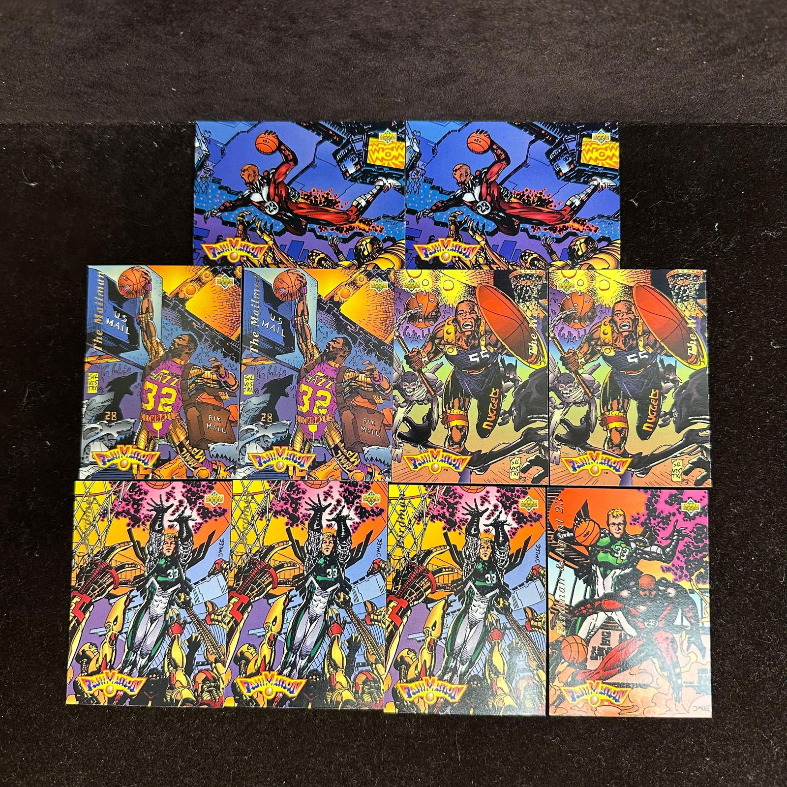 1993 Upper Deck FanMation NBA Insert Card Lot Michael Jordan Larry Bird Karl Malone Dikembe Mutombo (1 of 4)