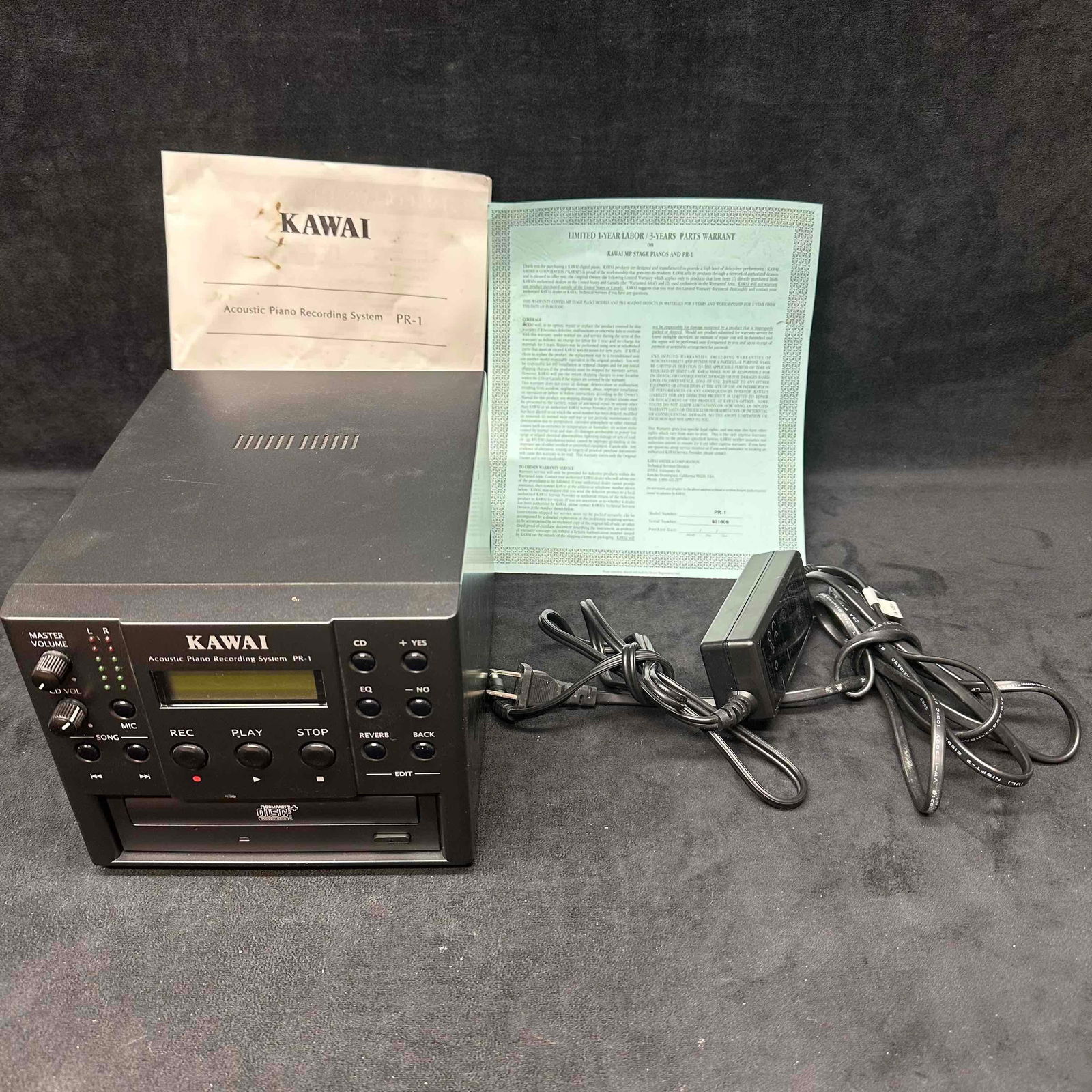 Kawai Piano Recording System PR-1 Electronic Musical Instrument: Includes original power cord and owners manual. This item is in good pre-owned, previously displayed condition with light wear, and surface scratches. Please reference all photos for full details. PR
