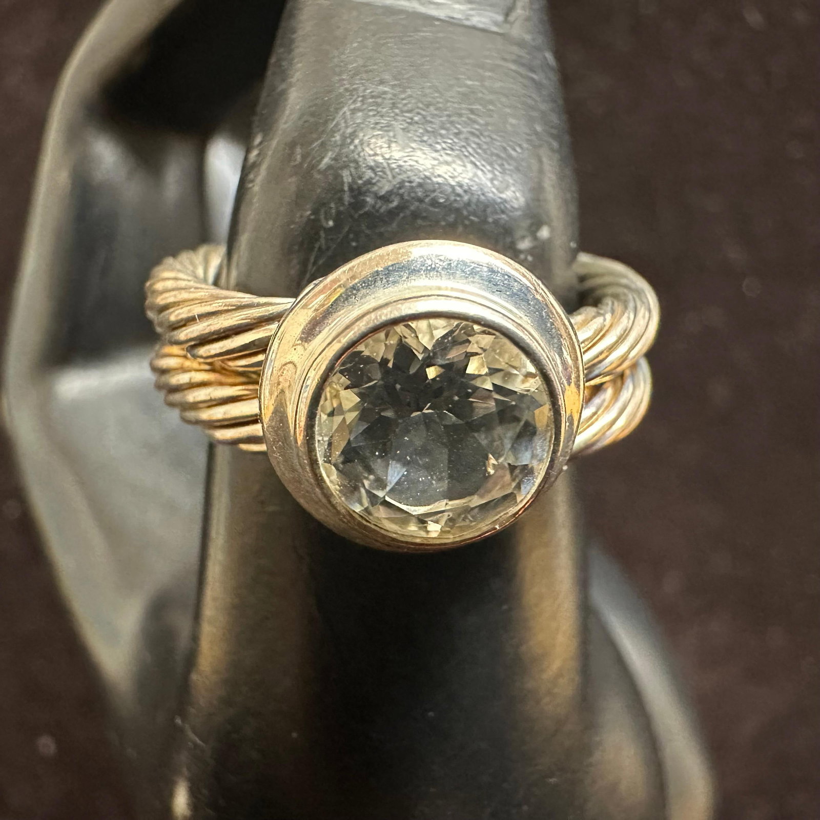 Joseph Esposito ESPO Sterling Silver Double Cable Band CZ Ring: This item is in good pre-owned, previously used/displayed condition with noticeable light wear and surface scratches. Please reference all photos for full details. This piece of jewelry has been teste
