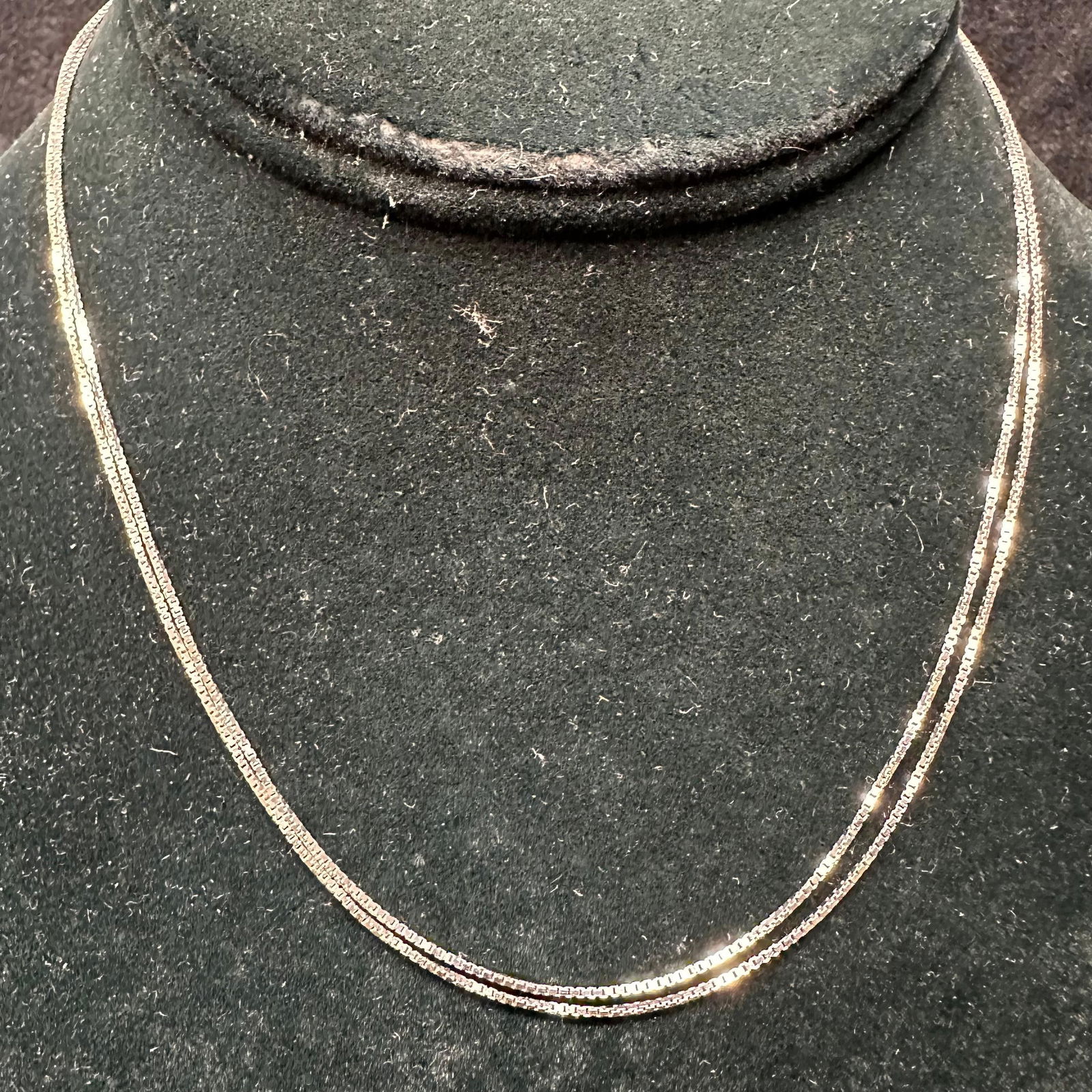 Italy 925 Box Chain Link Style Sterling Silver Necklace M50 (1 of 13)
