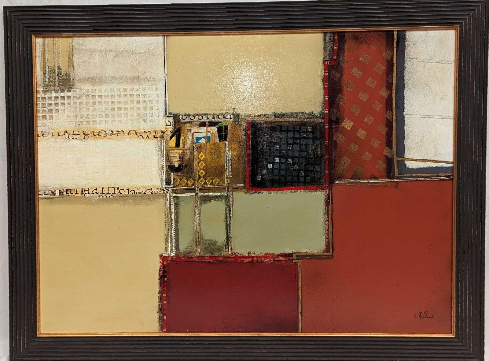 Framed Abstract Mixed Media On Board Original R25 (1 of 7)