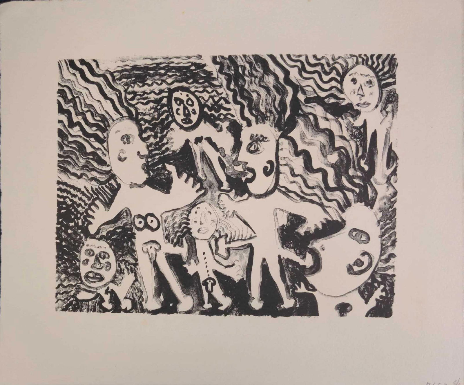 Kim Mosley (20th Century) Signed Woodblock Print P6 (1 of 2)