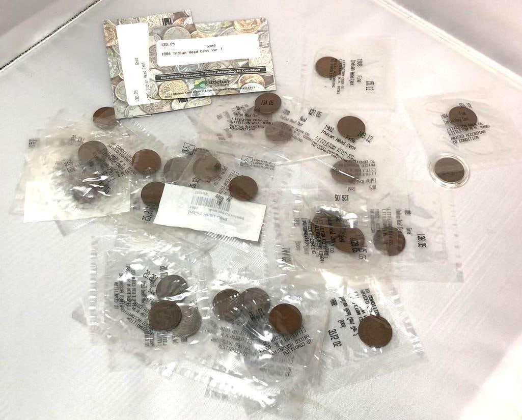 36 Indian Head Cents - Various Dates and Grades (428J) (1 of 4)