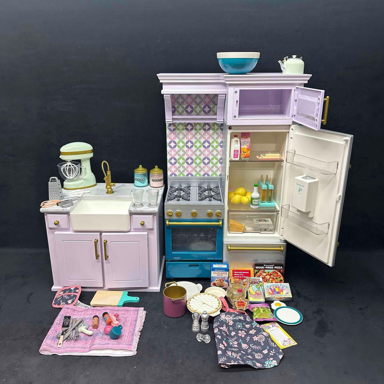 American Girl Doll Gourmet Cuisine Kitchen and Accessories Purple Lavender (1 of 11)