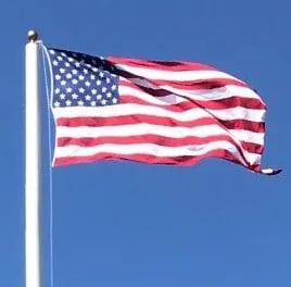 Residential Quality Annin US Flag 3 x 5 Ft Made USA: Residential Quality Annin US Flag 3 x 5 Ft Made USA. 70% Polyester. 30 % Cotton. Rust-Proof Brass Grommets. Strong Canvas! Made in the USA by Annin who has been making flags since 1847. Comes sealed i