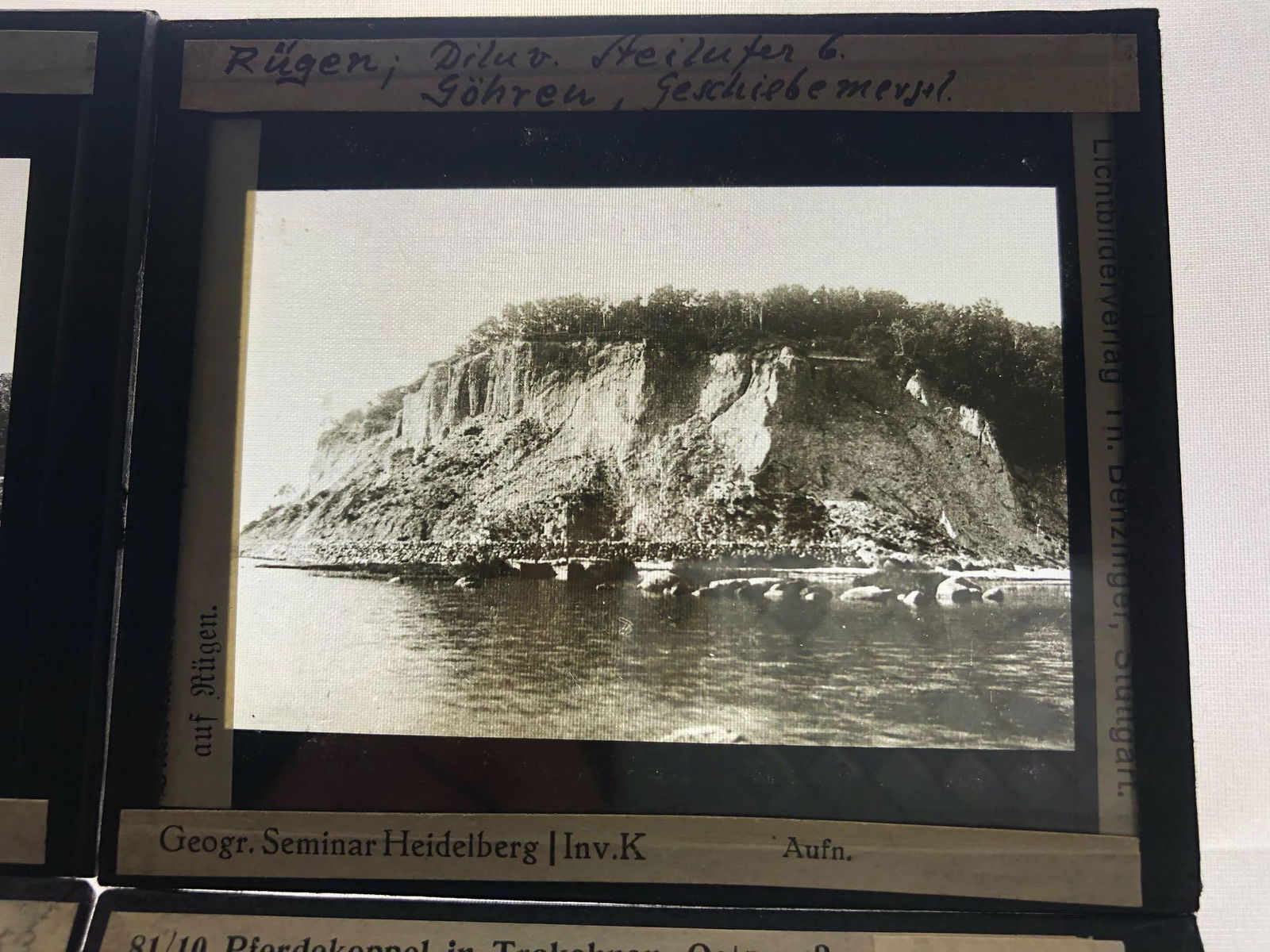 Antique Lot Of Two Magic Lantern Projector Glass Slides German Countryside Scenery # 3 (1 of 8)