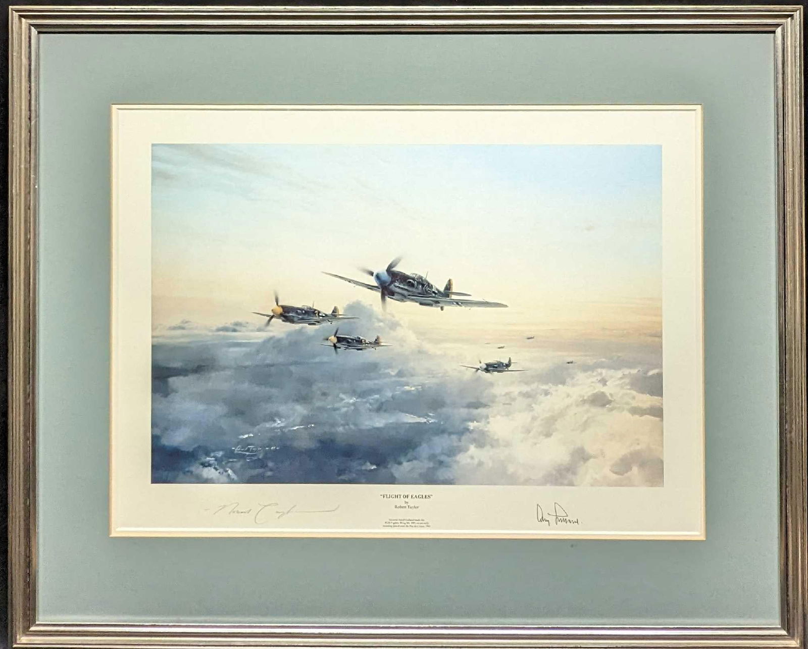 Framed Signed Robert Taylor Flight Of Eagles Print (1 of 7)