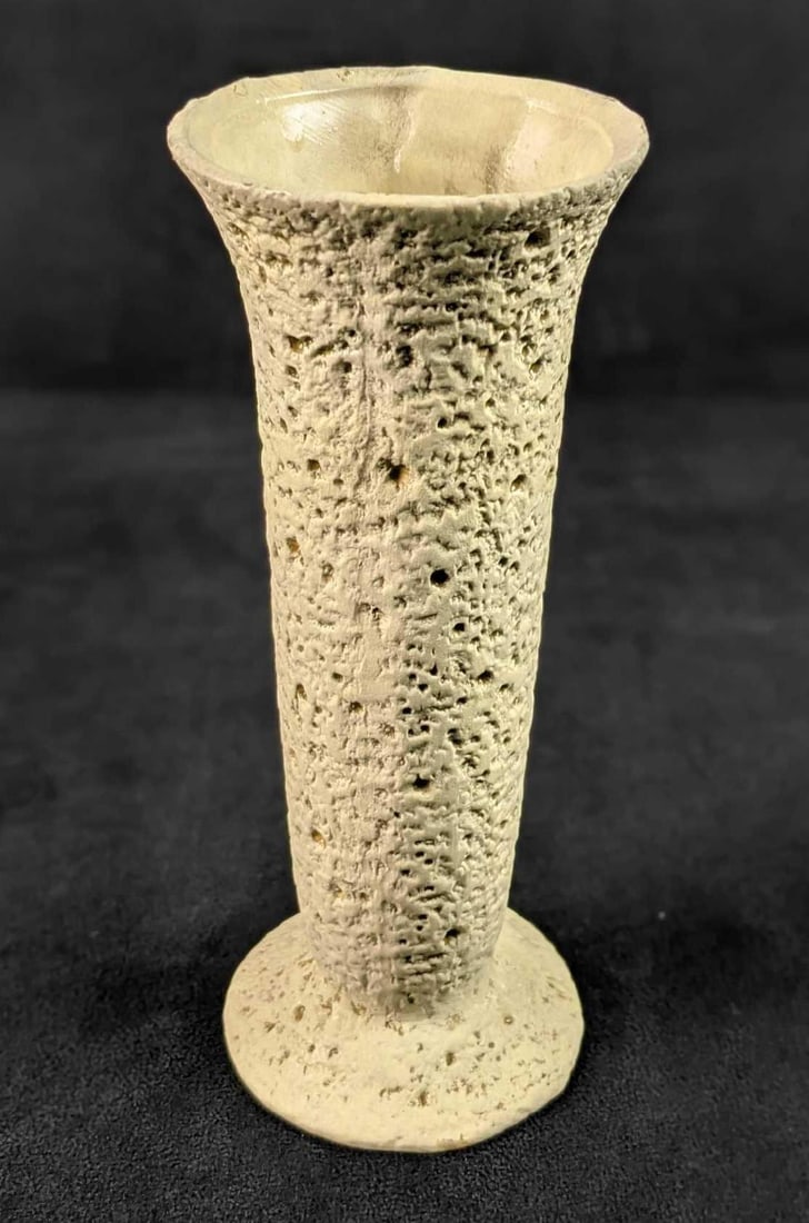 Vintage Ceramic Vase Cracking Textured - 4