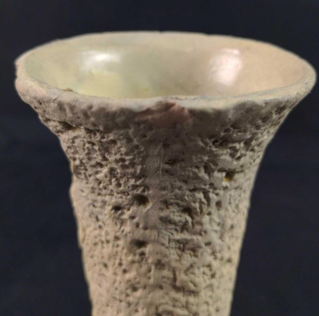 Vintage Ceramic Vase Cracking Textured - 6