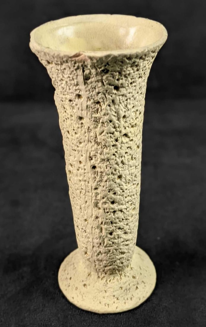 Vintage Ceramic Vase Cracking Textured - 7