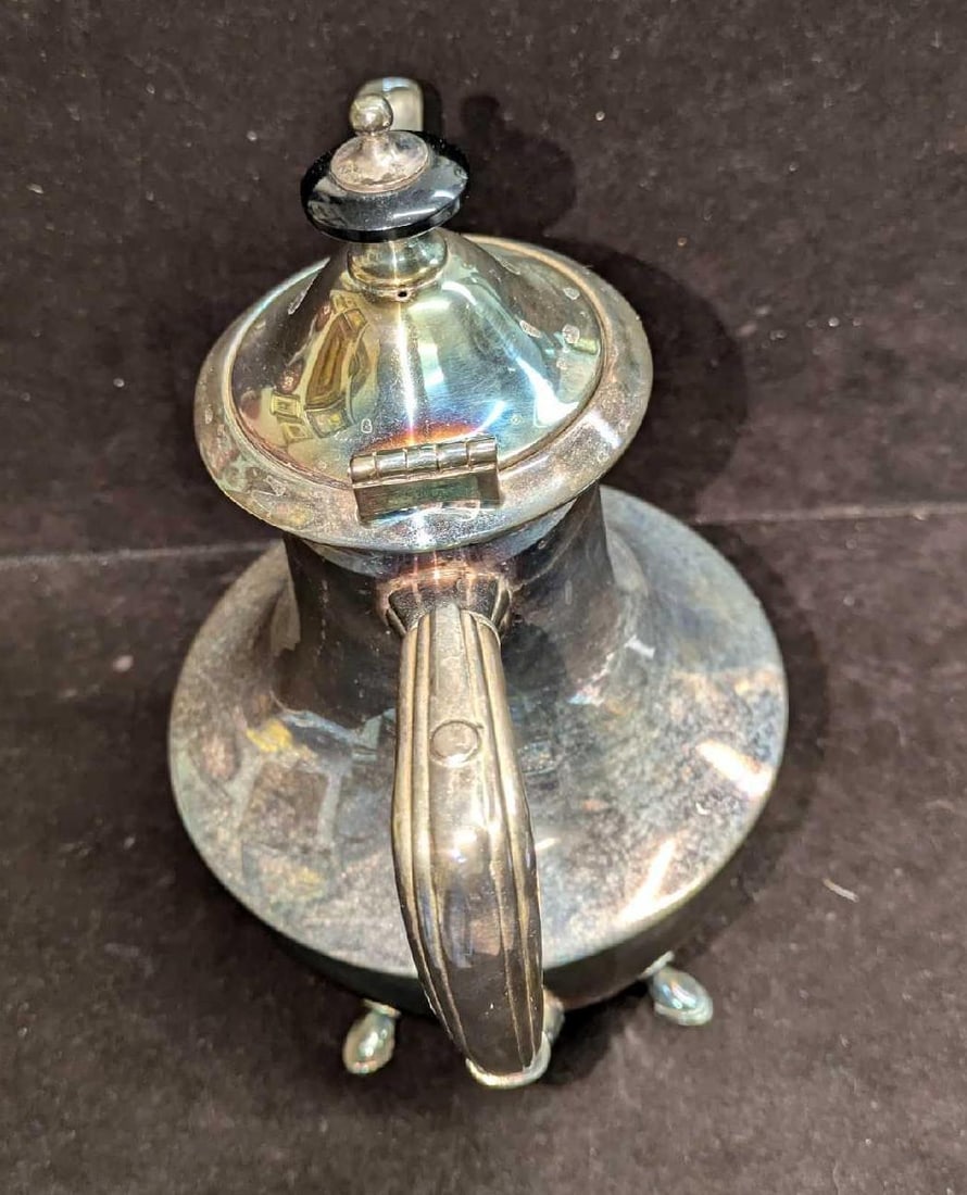 Vintage Crescent Silver Plate Tea Pot - 4