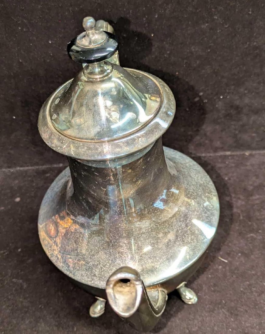 Vintage Crescent Silver Plate Tea Pot - 5
