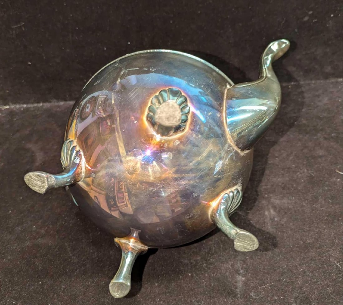 Vintage Crescent Silver Plate Tea Pot - 7