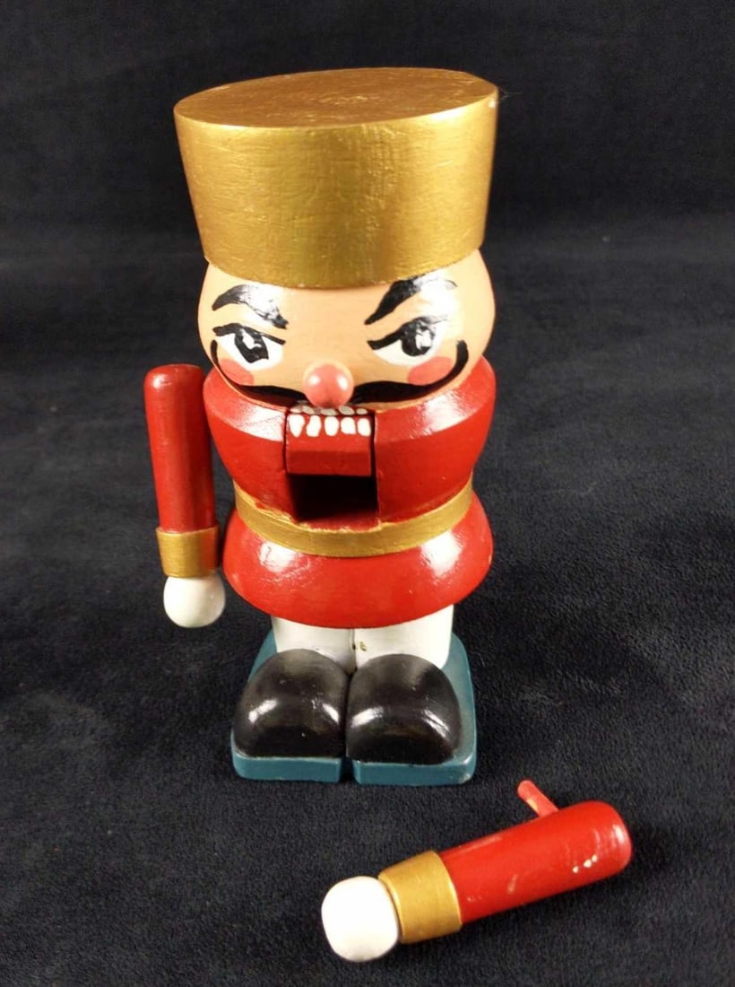 Three Battledamaged Wooden Tin Nutcrackers - 3