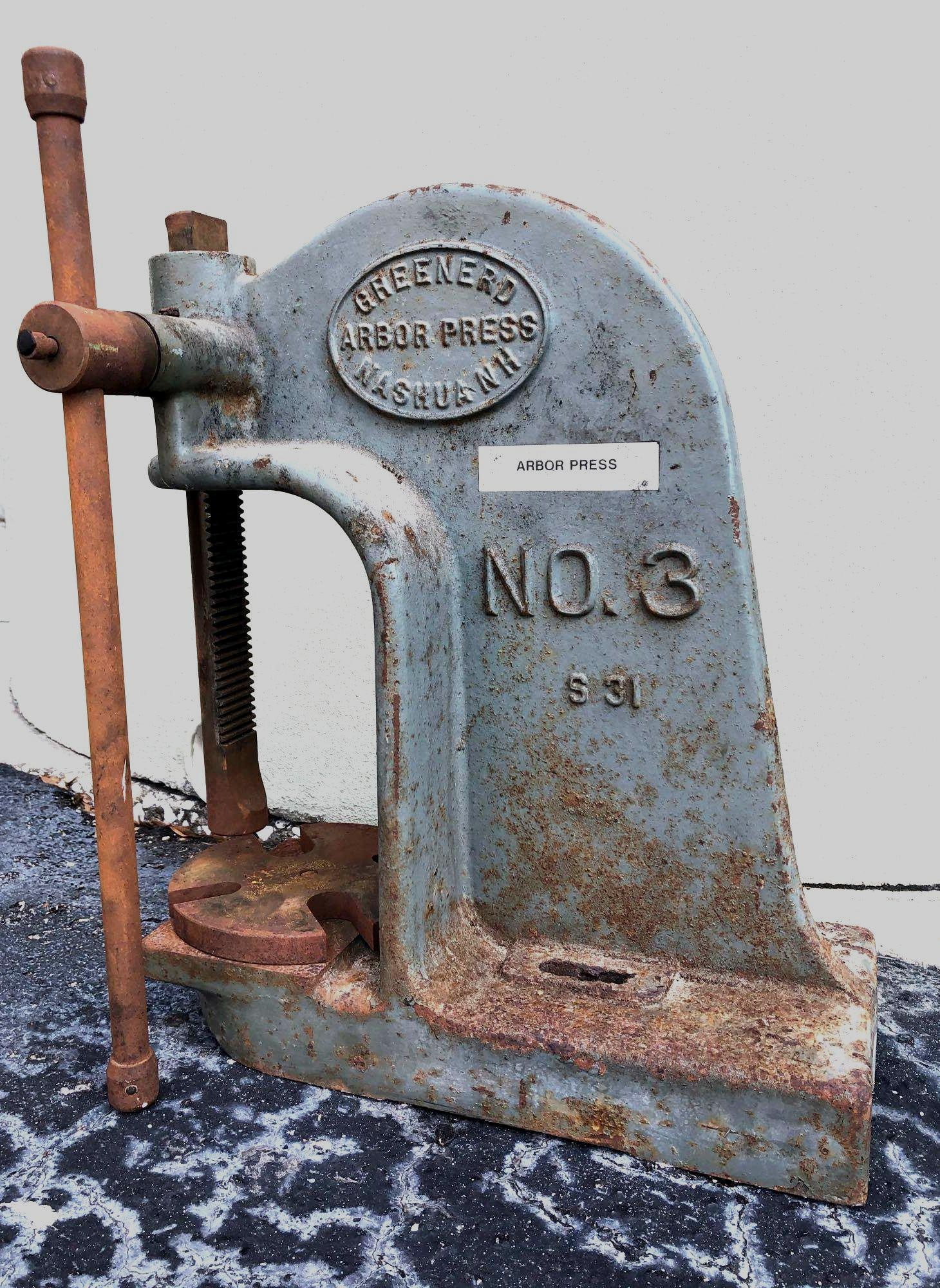 Greenerds No.3 S31 Lever Type 3 Ton Industrial Arbor Press (1 of 12)