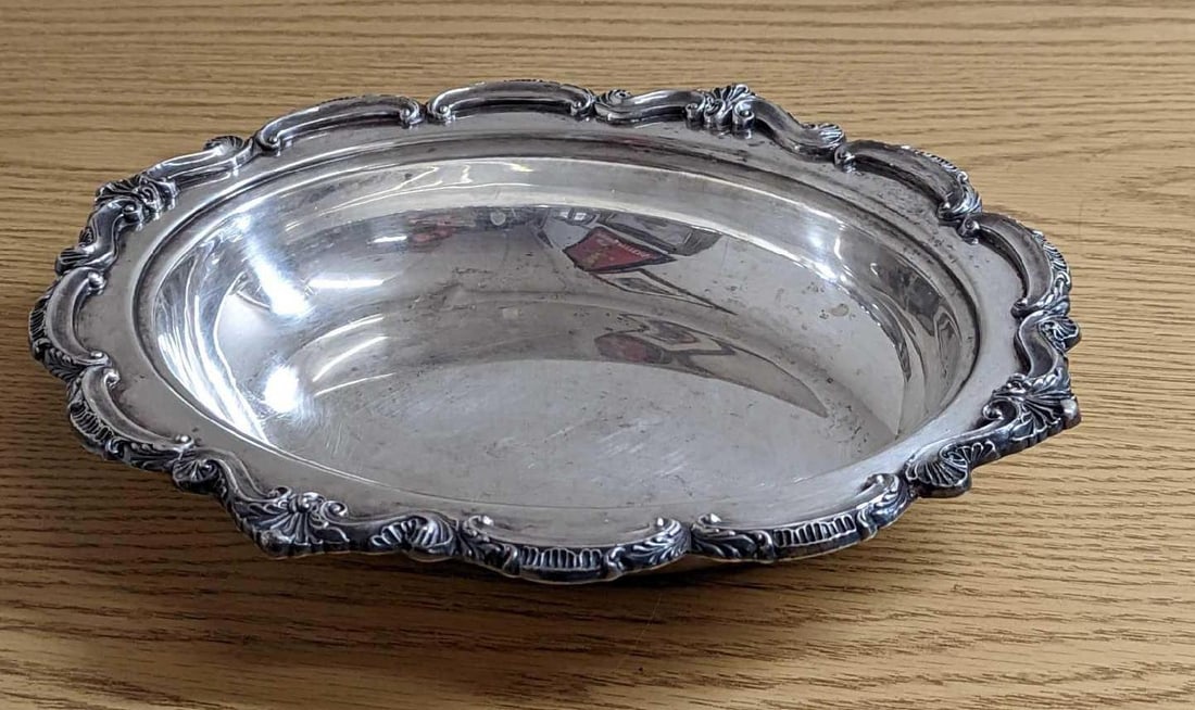 Vintage Silverplated Oval Serving Bowl - 2