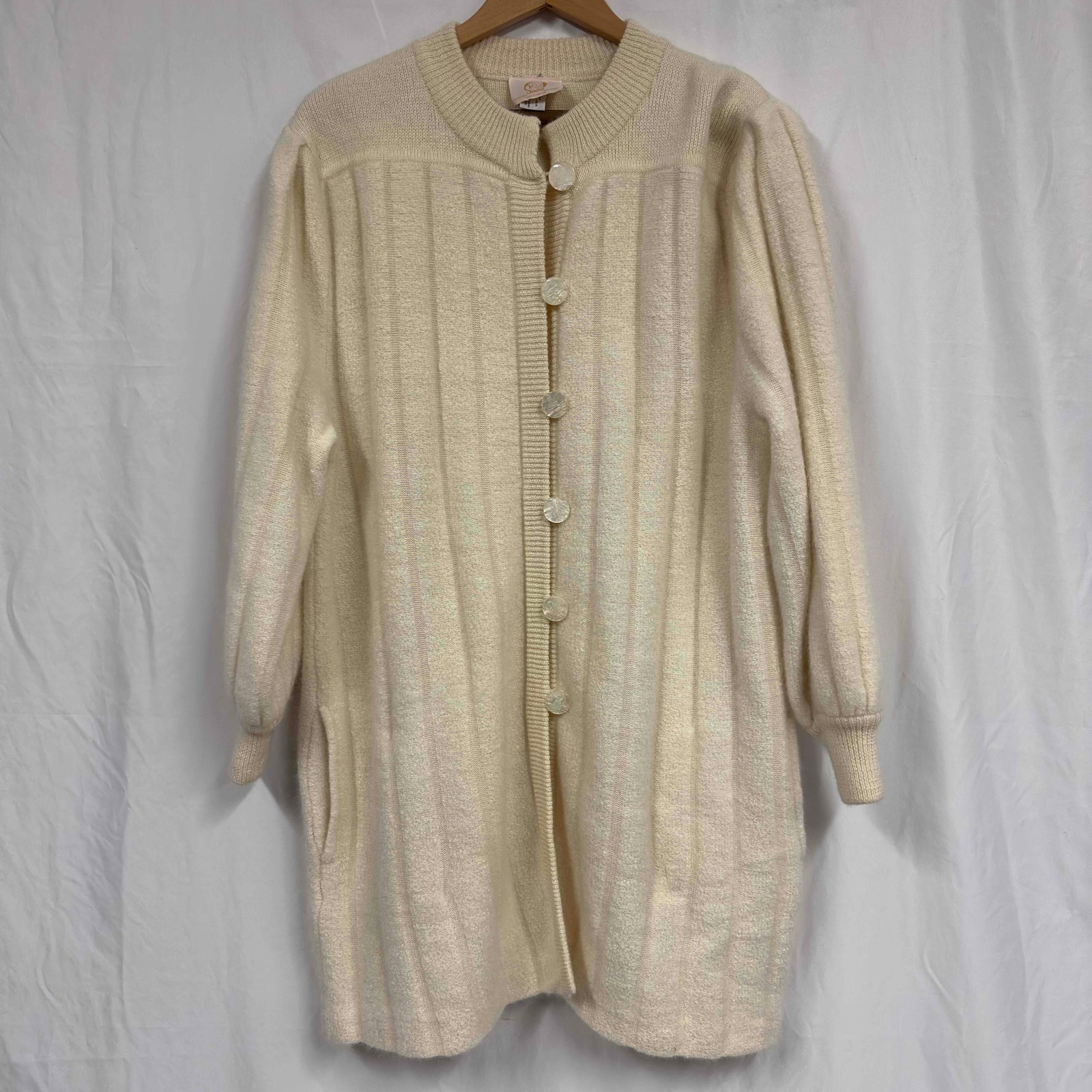Sondro Wool Cardigan Knitted Sweater Coat White R34 (1 of 14)