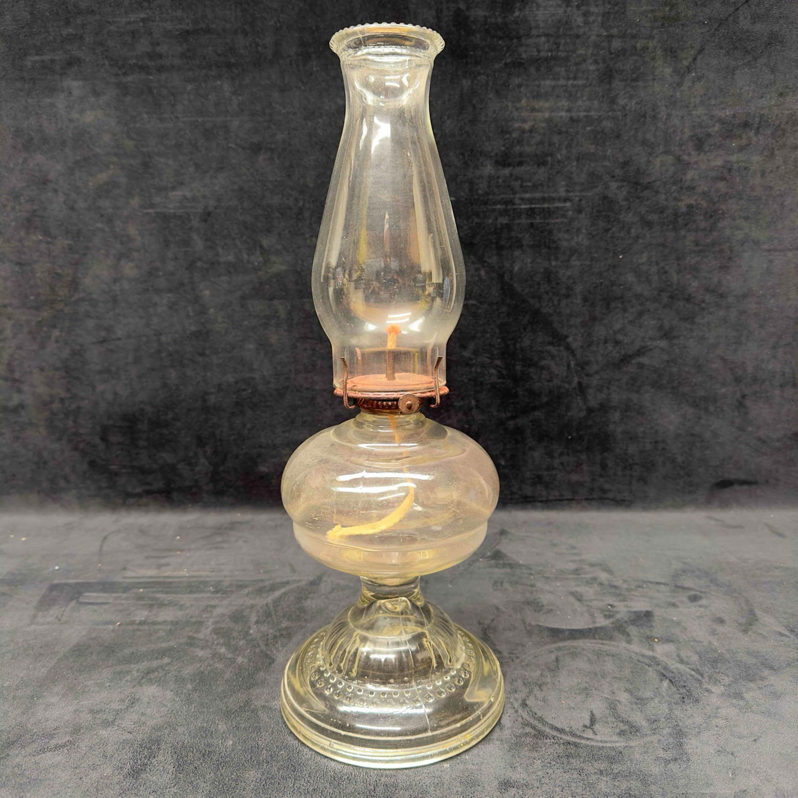 Antique Glass Oil Lamp Lantern Lamplight Set of Two 2 Hurricane Waterbury CT. - 2