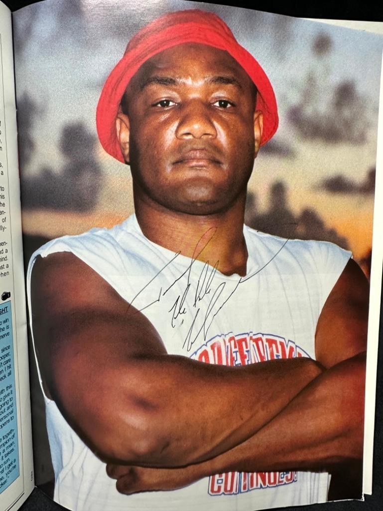 Signed George Foreman Program, Token, Button 1994 - 2