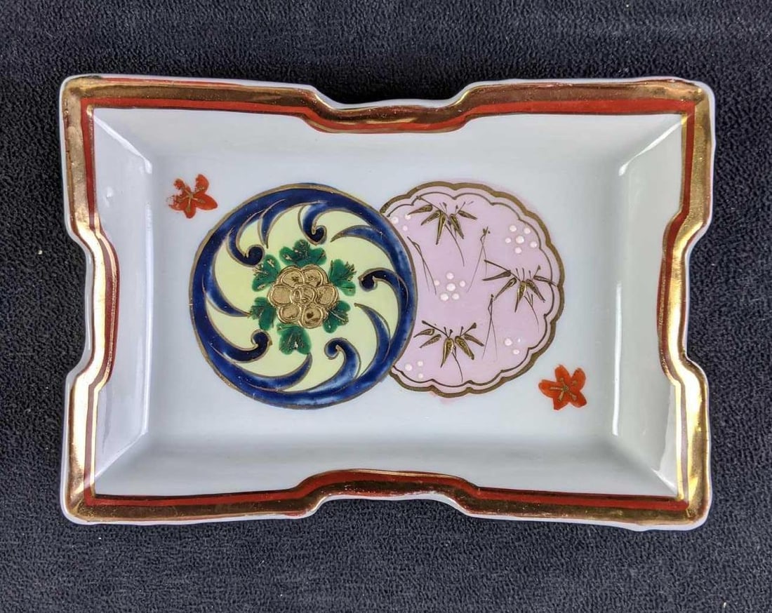 Vintage Oriental Rectangular Small Plates - 3