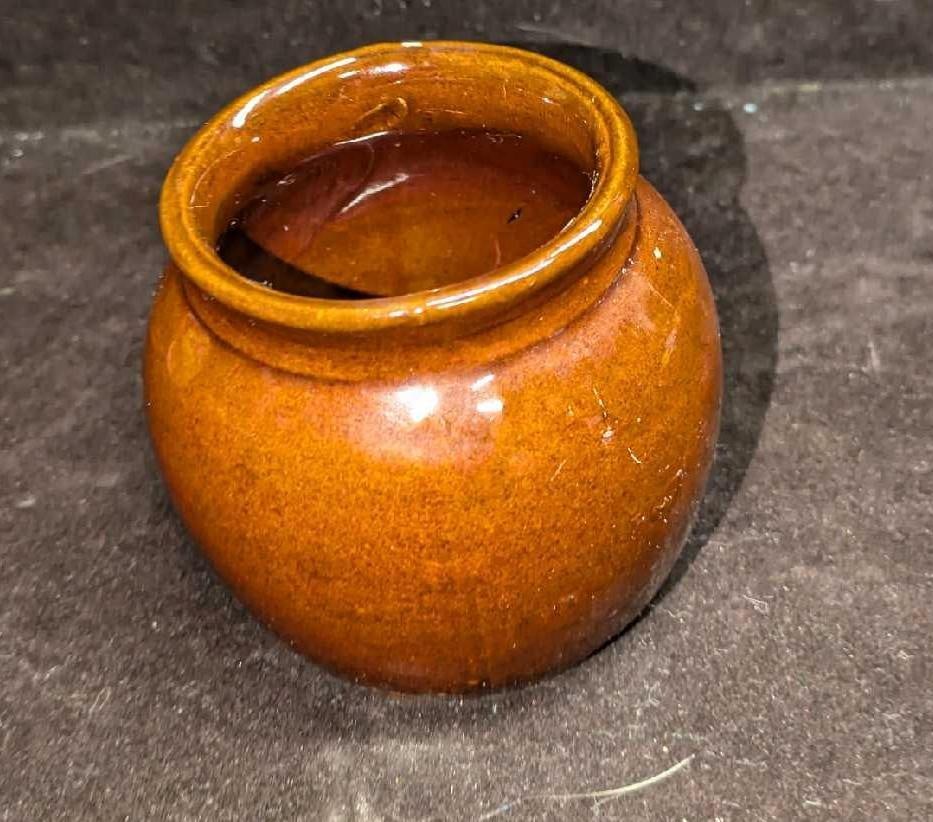 3 Vintage Flower Pots Crock Pots - 4