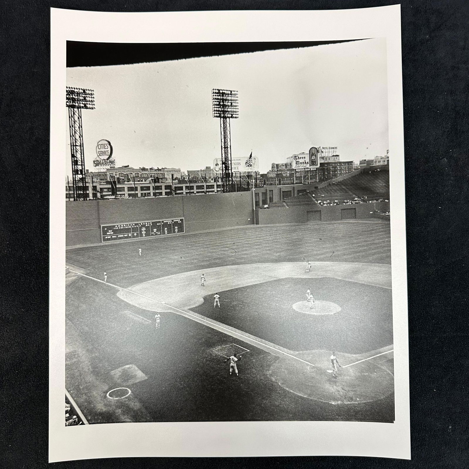 Black and White Silver Gelatin Print Fenway Park Baseball Game Scene Boston Red Sox (1 of 5)
