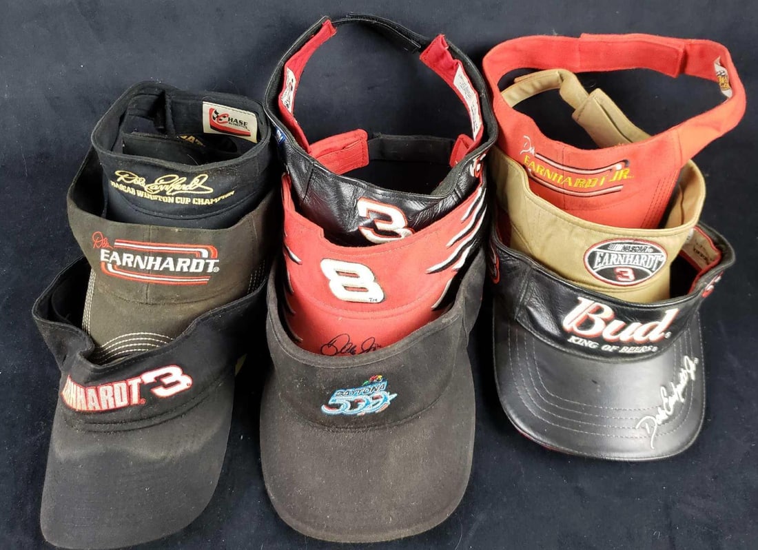 Lot of 9 Assorted Adjustable Racing Visors (1 of 3)