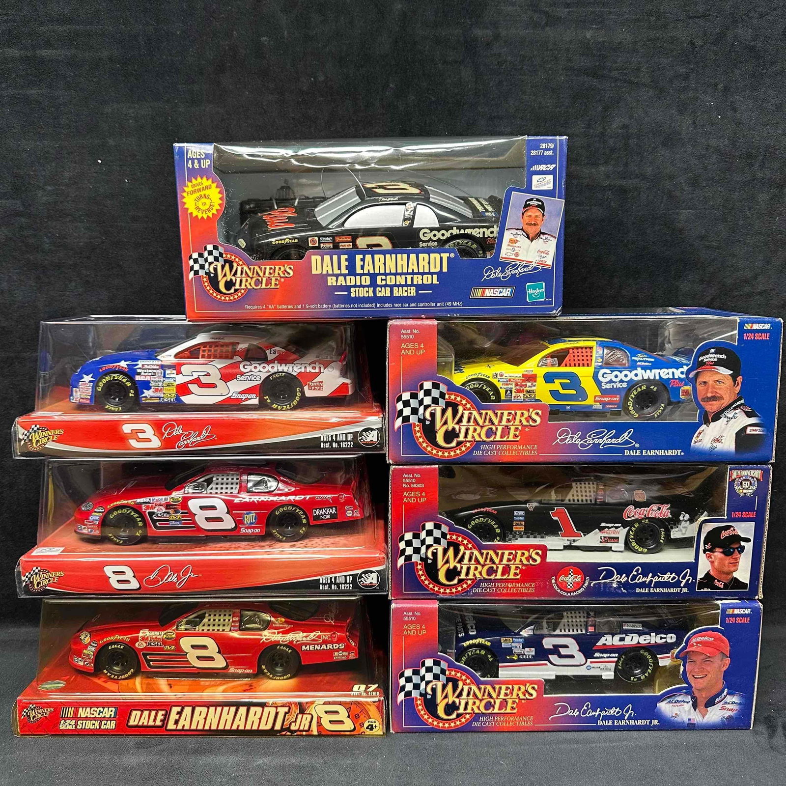 Dale Earnhardt and Dale Junior Winner's Circle Die-Cast Car Lot Seven 1:24 Scale and RC (1 of 7)