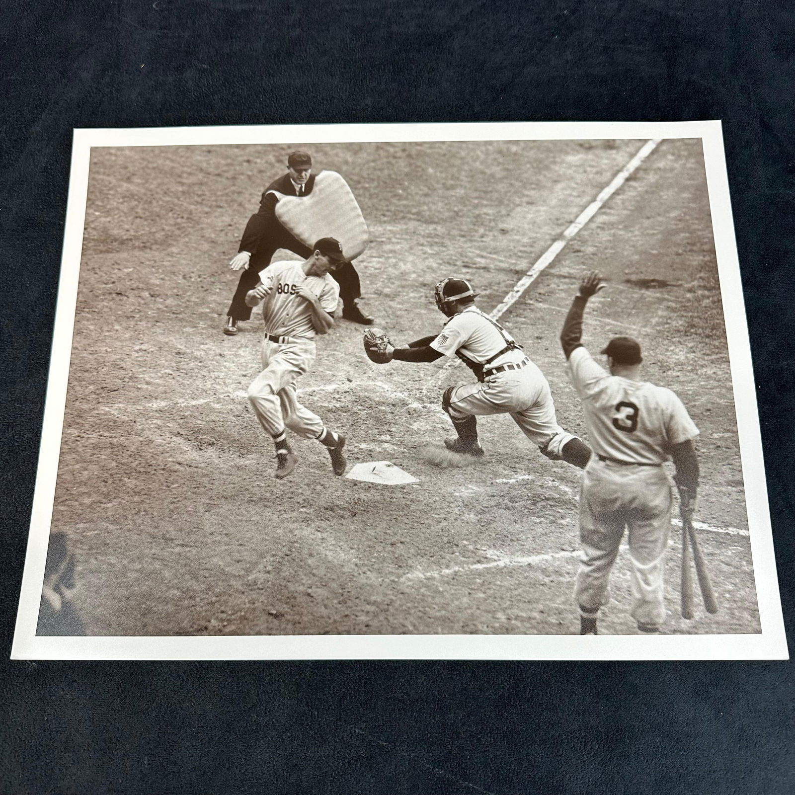 Ted Williams at Home Plate Boston Red Sox Black and White #3 Analog Photo Print (1 of 3)