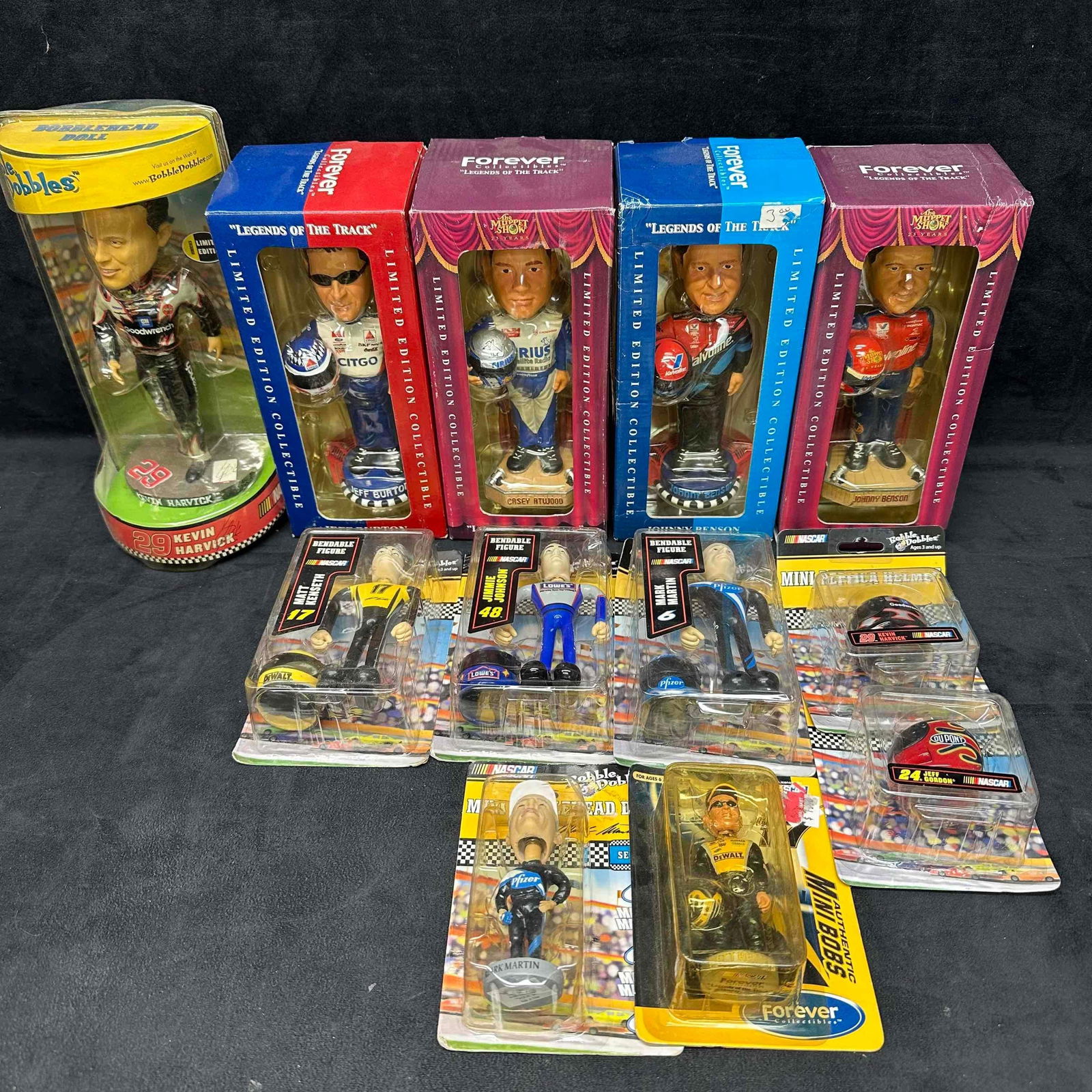 NASCAR Driver Bobble Head Figures Set Bobble Dobbles Souvenir Collectibles (1 of 6)