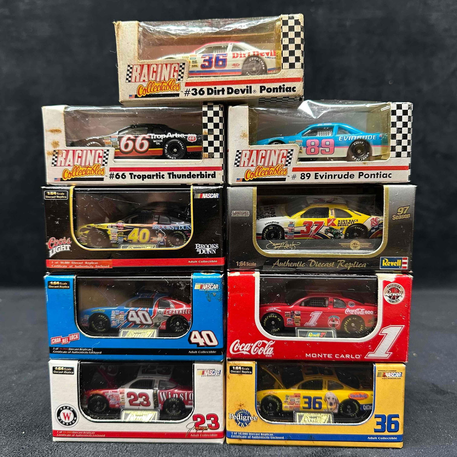 Revell 1:64 Scale Diecast Replicas Stock NASCAR Cars Set Coca Cola K Mart Nine 9 (1 of 6)