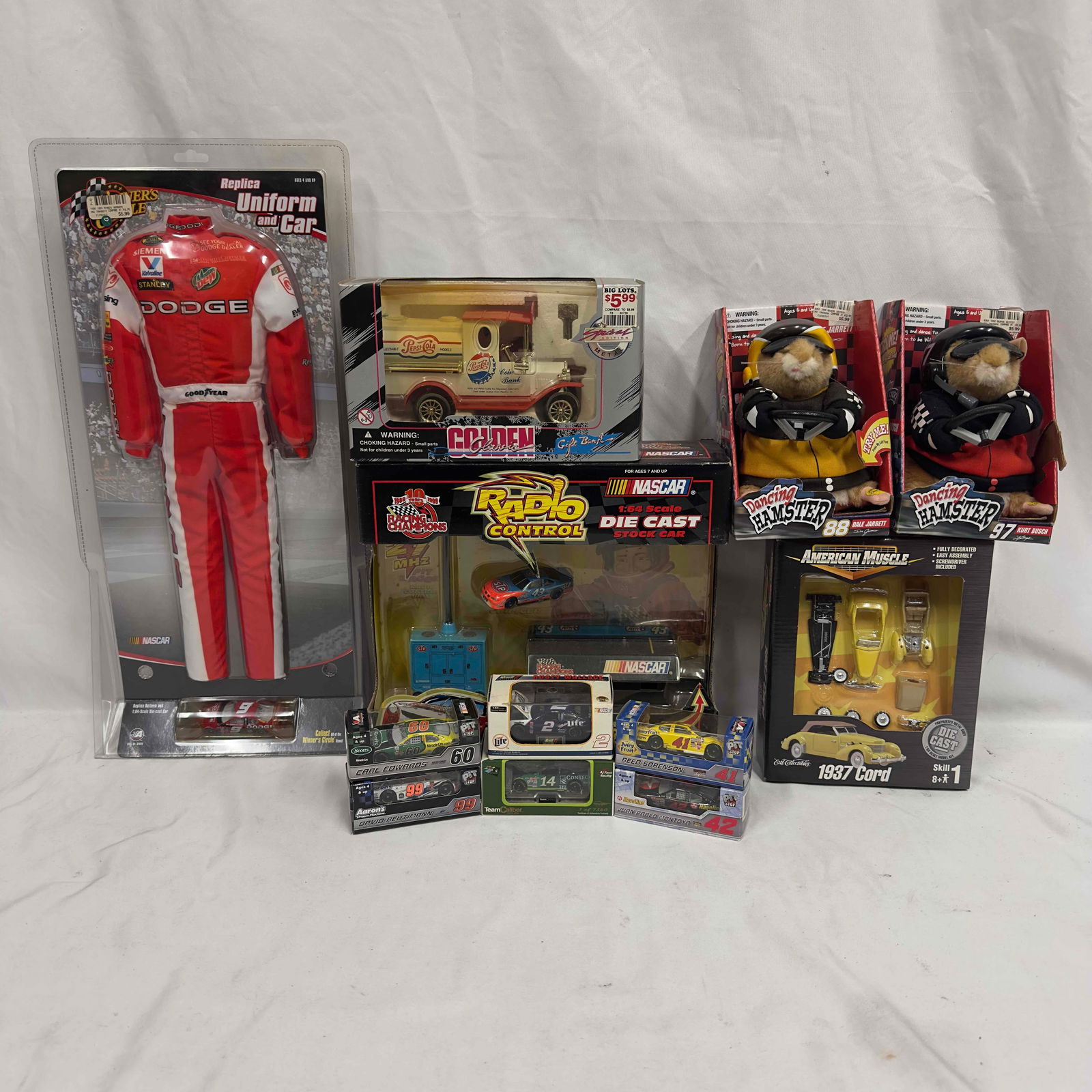 NASCAR Collectibles Die Cast Cars Radio Control Pepsi Cola Hamster Set Lot of Twelve (1 of 8)