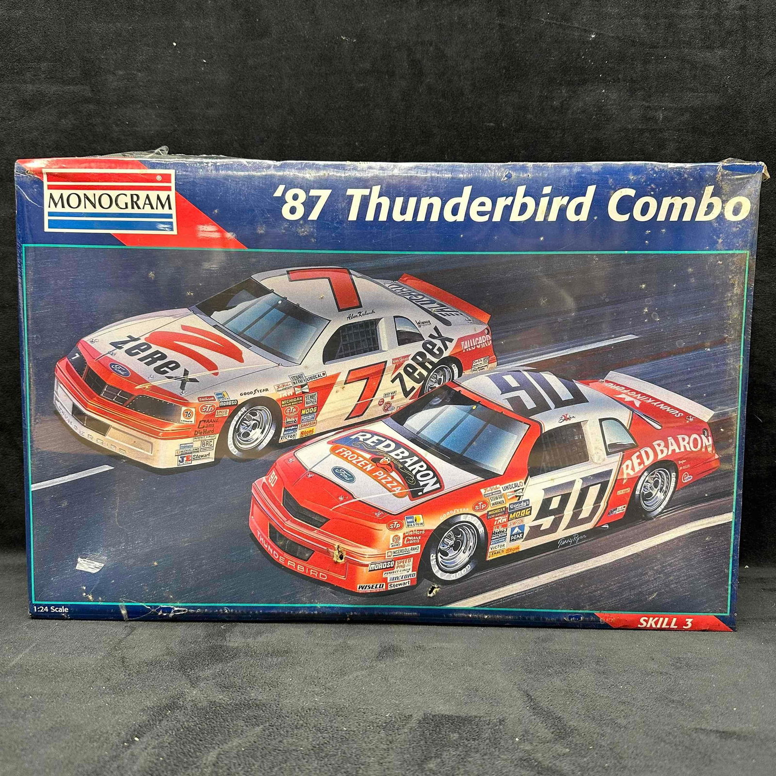 1996 Monogram 1987 Thunderbird Combo 1:24 Model Kit Sealed: 1996 Monogram 1987 Thunderbird Combo 1:24 Model Kit Sealed. Model kit sealed in original plastic. This item is in like new, previously displayed condition with normal light wear, and surface scratches