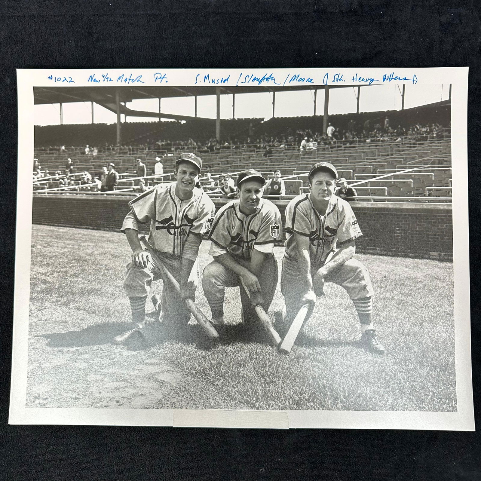 Pair of Baseball Analog Photo Prints Stan Musial Enos Slaughter and Whitey Moore Cardinals (1 of 9)