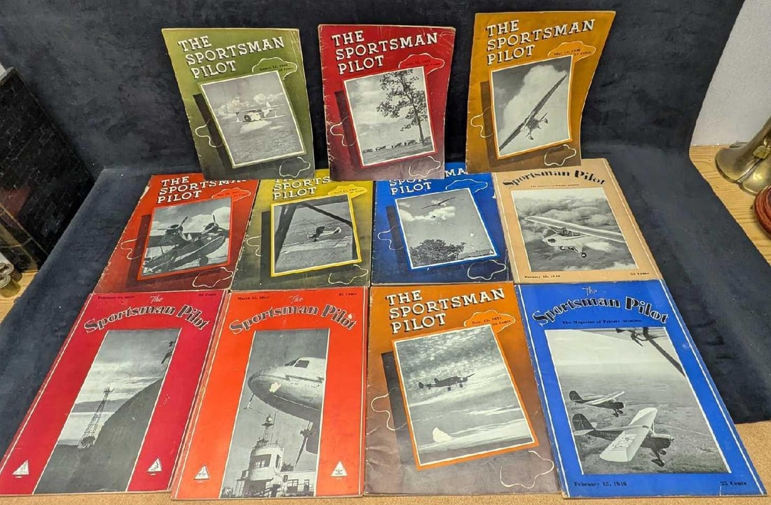 11 1930s 1940s Sportsman Pilot Large Magazines (1 of 4)