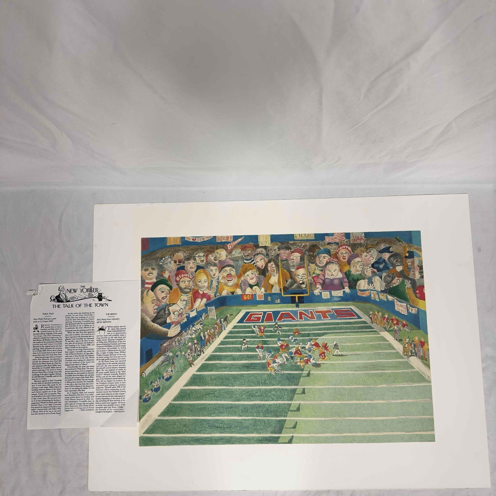Robert Cenedella Lithograph Color Print The Giants #2 (1 of 8)