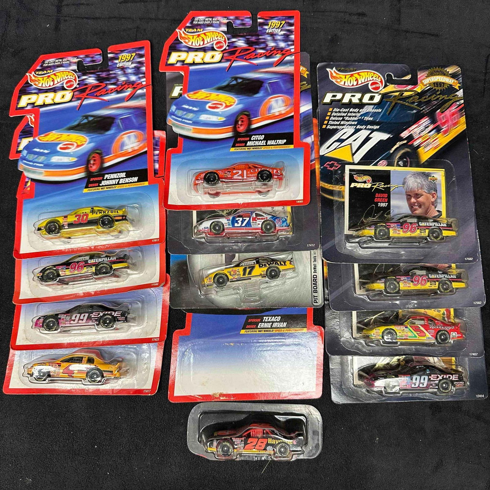 Hot Wheels Pro Racing NASCAR Die-Cast Cars 1997 and Early 2000's Editions 12 Car Lot (1 of 6)