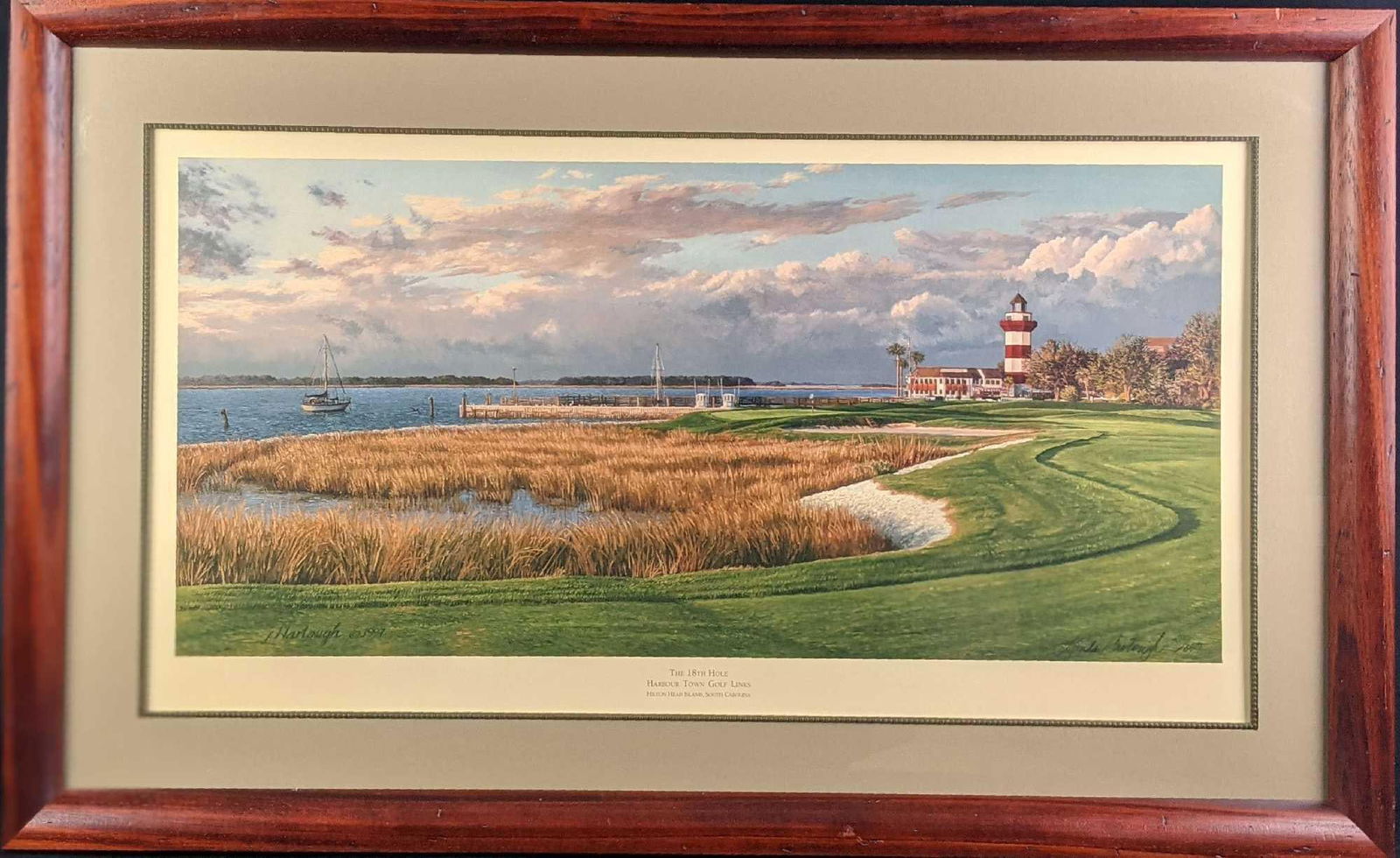 Framed Linda Hartough LE Litho Harbour Town Golf Links (1 of 9)