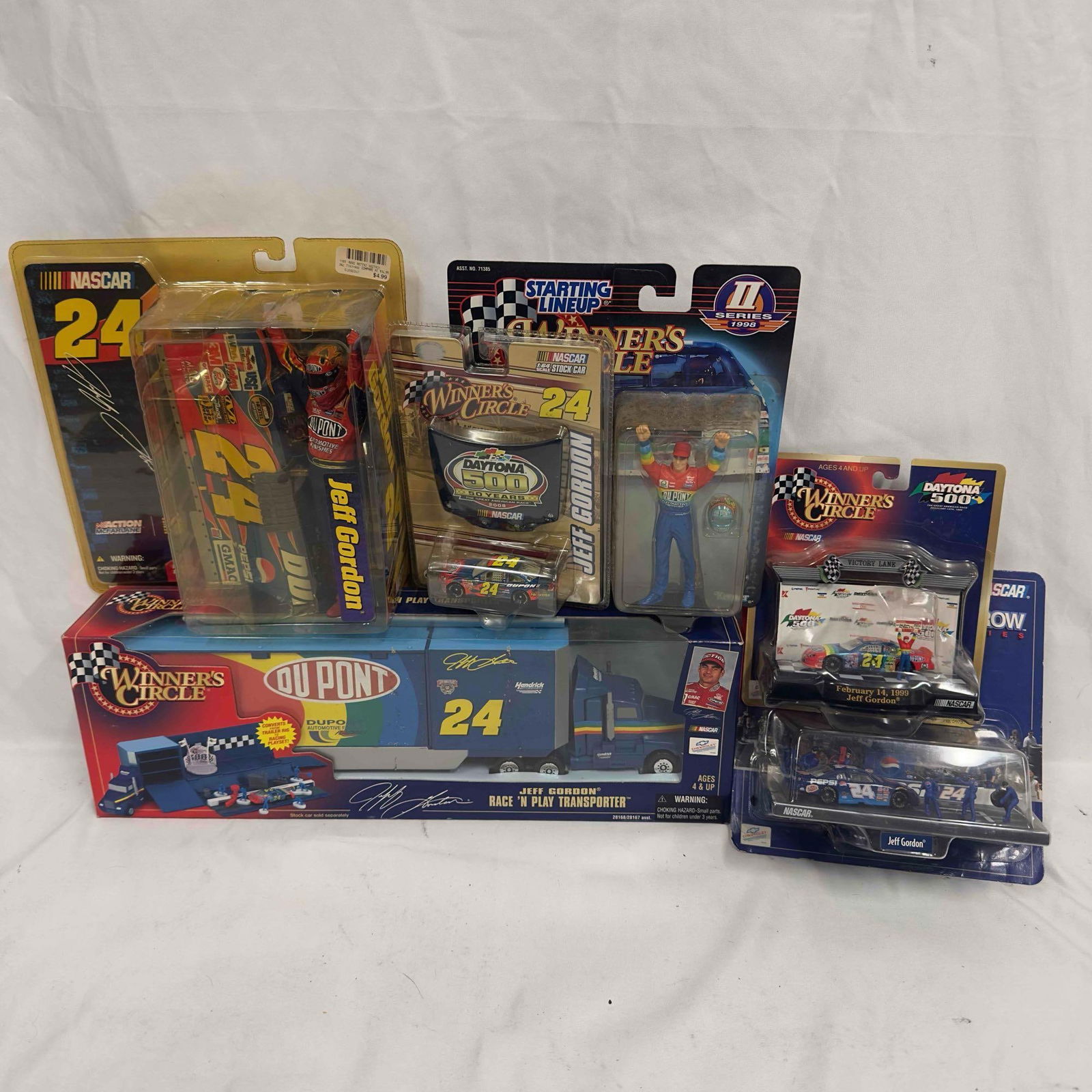 Jeff Gordon NASCAR Six 6 Collectibles Figure Stock Car Truck Vehicle Set (1 of 9)