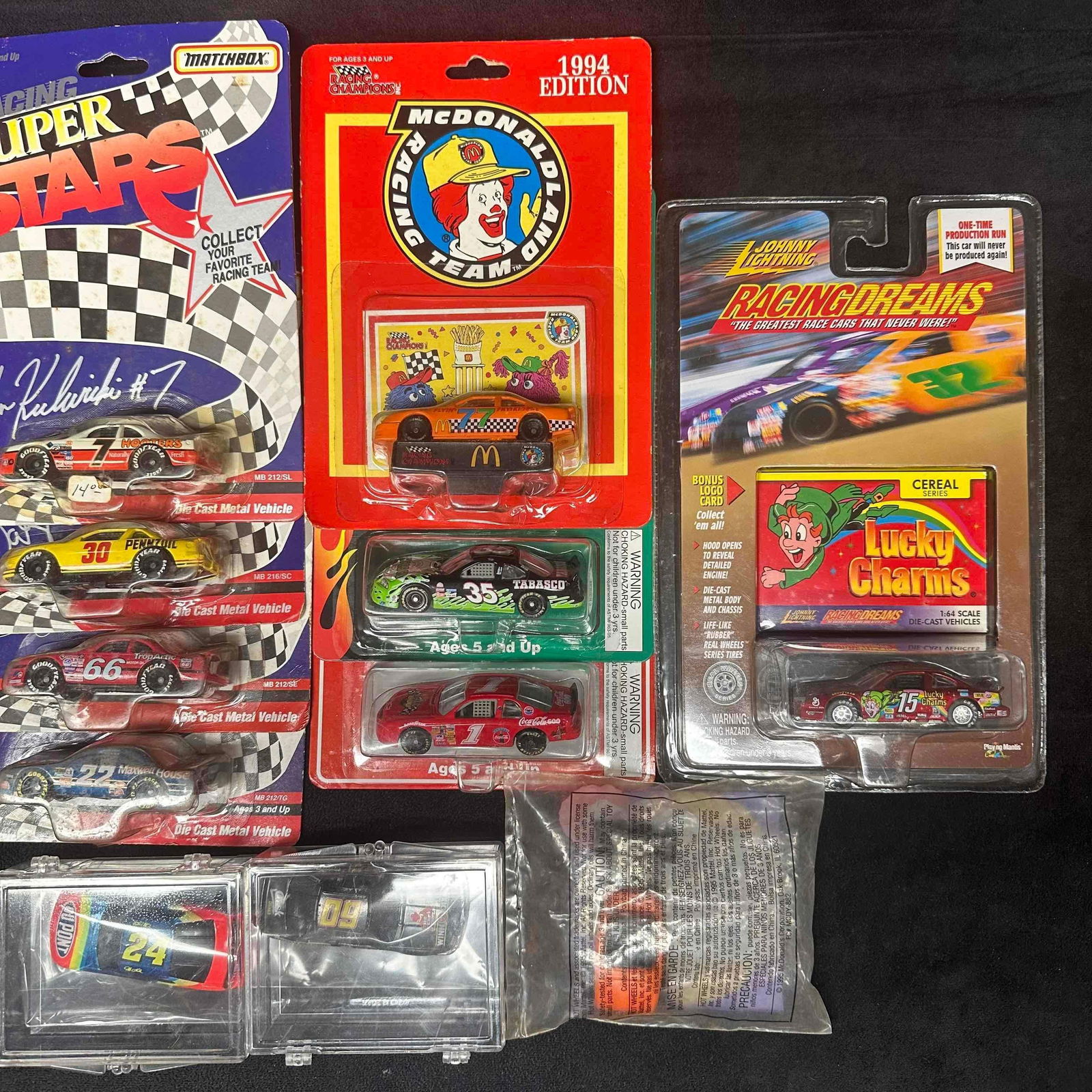 NASCAR Diecast Car Lot Matchbox Racing Superstars Johnny Lightning Lucky Charms, McDonald’s - 2