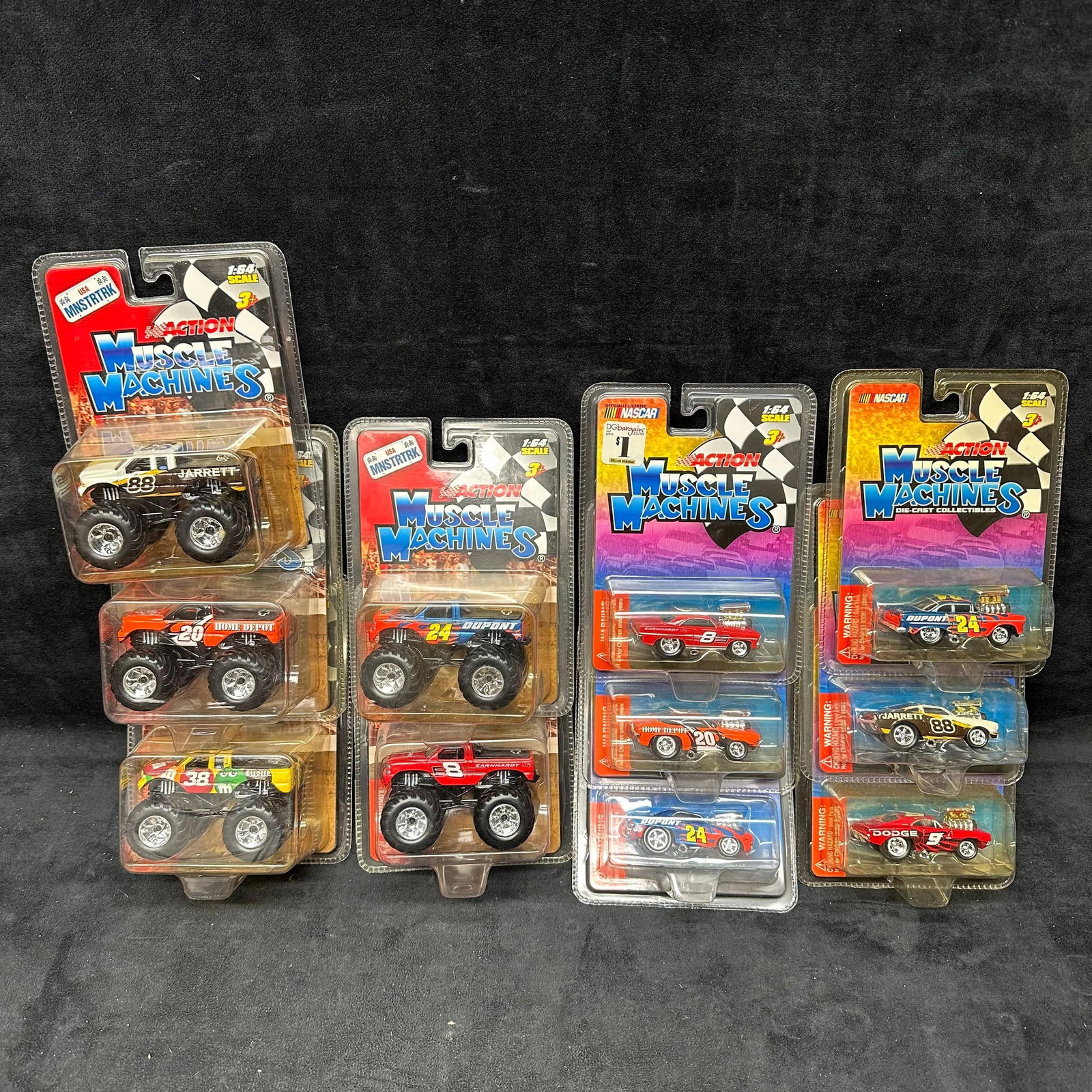 Lot of 11 Action Muscle Machines NASCAR 1:64 Scale Die-Cast Cars New (1 of 5)
