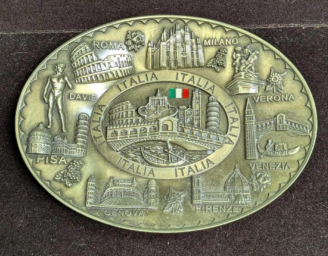 Vintage Metal Italy Souvenir Wall Plaque (1 of 5)