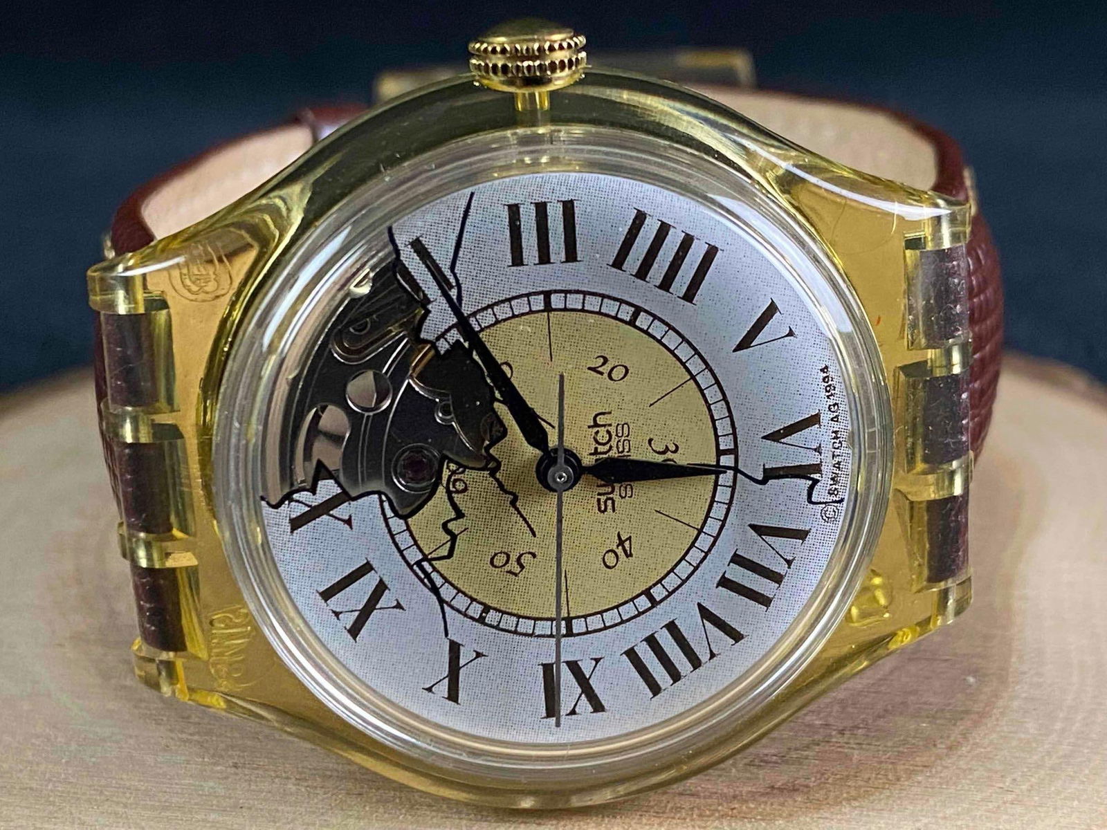 Rare New Old Stock Atlanta Olympics 1994 23J Automatic Swiss Leather Band Swatch Watch (1 of 20)