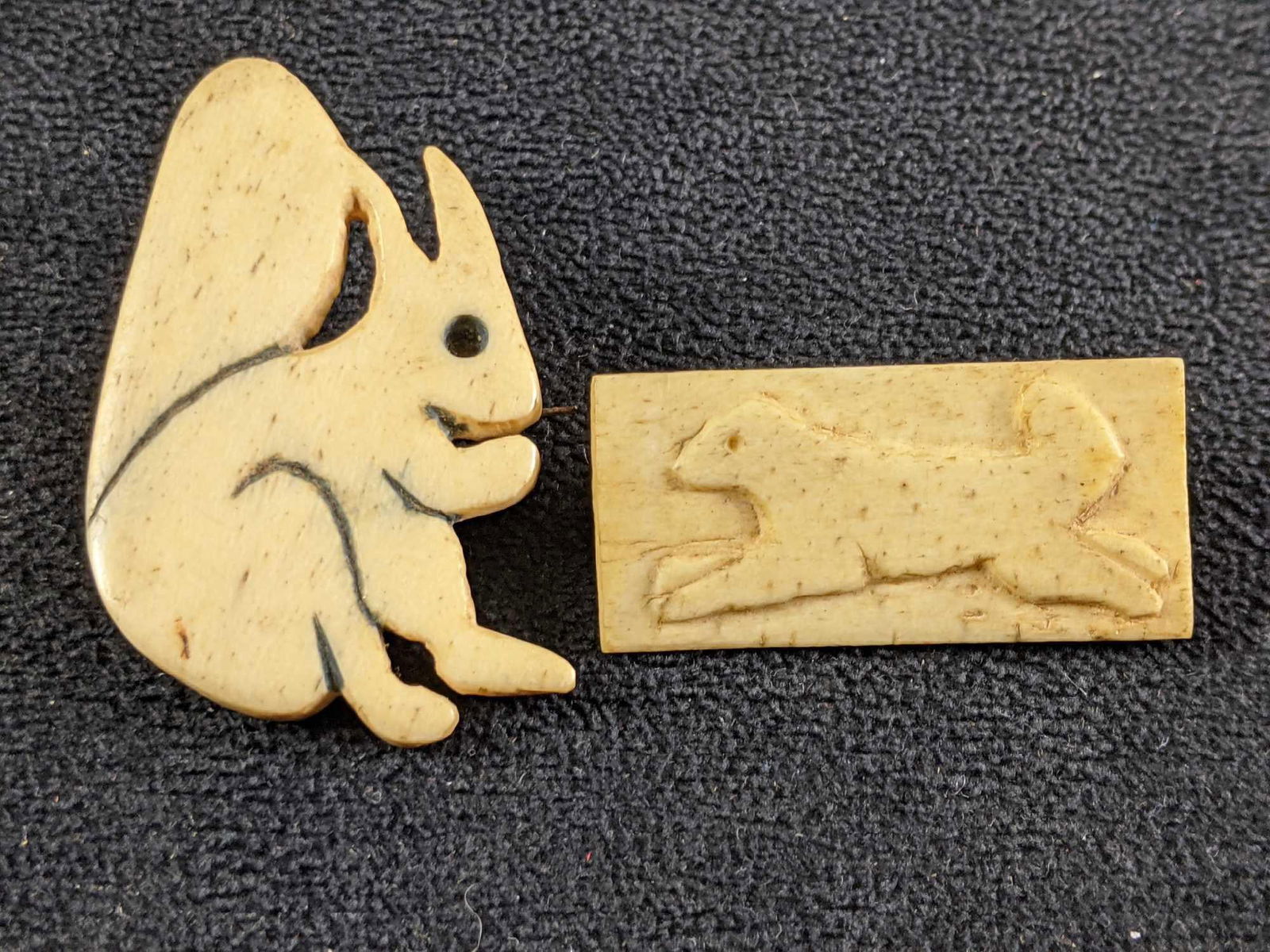 Vintage Hand Carved Bone Pins (1 of 5)