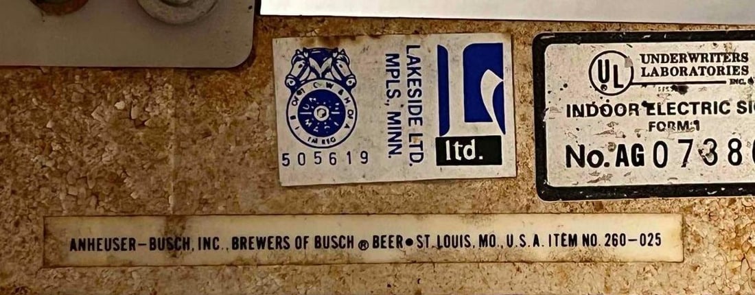 Vintage Busch Pool Table Light - 12