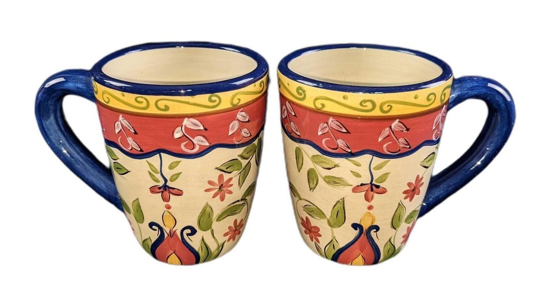 Two Retired Pier 1 Vallarta Ceramic Mugs (1 of 6)