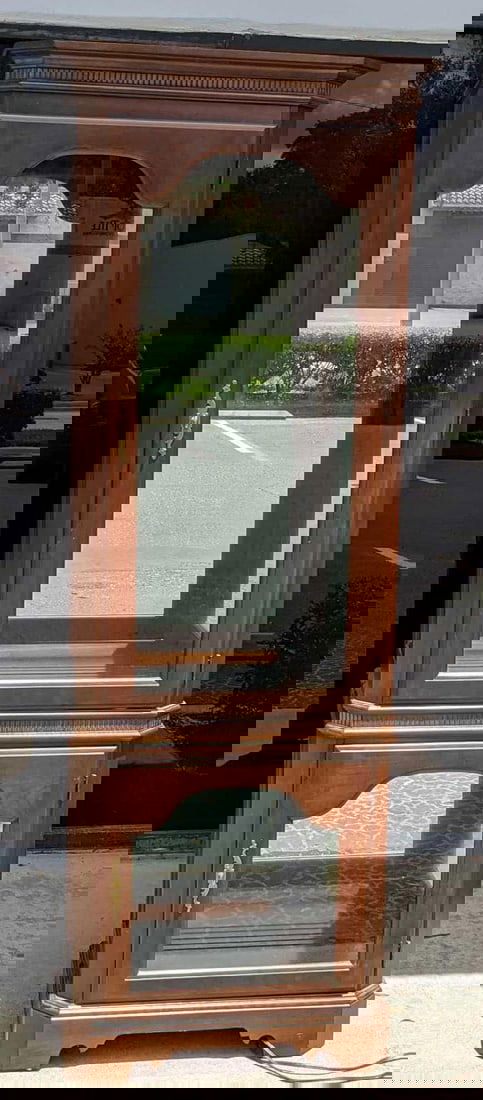 Tall Wood And Glass Curio Cabinet (1 of 12)