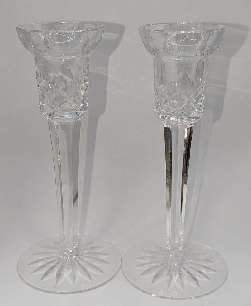 2 Waterford Crystal Lismore 7" Candlestick Holders (1 of 7)